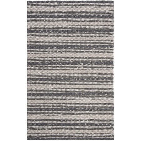 Safavieh 6 x 9 ft. Marbella Rectangle Hand Loomed Wool RugGrey & Chocolate MRB522H-6